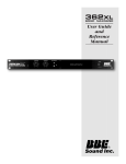 BBE Sound 362XL User guide