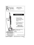 Royal Appliance Commercial Owner`s manual