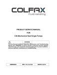 Colfax CIG Mechanical Seal Service manual