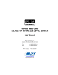 ARJAY ENGINEERING 9830-OWS User manual