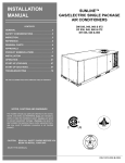 Unitary products group DM 048 Installation manual