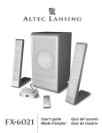 Altec Lansing FX6021 User`s guide