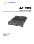 Carrier Access Adit 3200 User manual