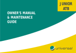 Universal JUNIOR ATB Owner`s manual