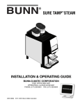 Bunn sure tamp steam Specifications