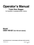 MTD OEM-190-821 Operator`s manual