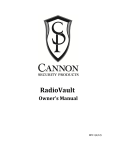 Cannon RadioVault Owner`s manual