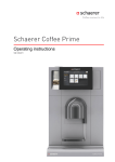 Schaerer Coffee Prime Operating instructions