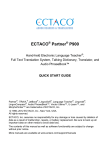 Ectaco Partner P900 User manual