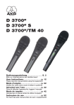 AKG D 3700-TM 40 Specifications