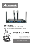 Acesonic UHF-1208X User`s manual