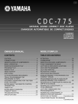 Yamaha CDC-775 Owner`s manual