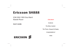 Ericsson SH888 User`s guide