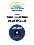 Amano Time Guardian Series User manual