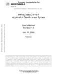 Motorola FREESCALE SEMICONDUCTOR M68EZ328ADS User`s manual