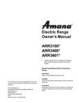 Amana ARR3100 Owner`s manual