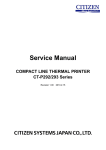 Citizen CT-P293 Service manual