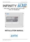 Zeta Alarm Systems Infinite 8 Installation manual