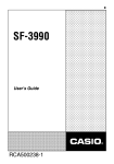 Casio SF-3700ER User`s guide