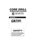 Diamond Products CB700 Operating instructions