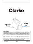 Clarke Image 26B Operator`s manual
