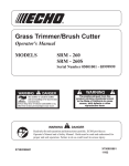 Bolt VS-260S Operator`s manual