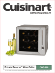 Cuisinart CWC 900 - Private Reserve Wine Cellar Operating instructions