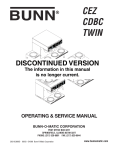 Bunn TWIN Service manual