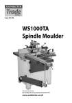 Axminster WS1000TA Specifications