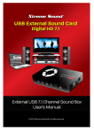 Diamond External USB 7.1 Channel Sound Card User`s manual