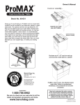 Bench Dog Tools ProMax Owner`s manual