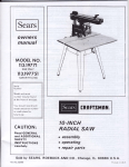 Craftsman 113 Owner`s manual