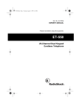 Radio Shack ET-550 Owner`s manual