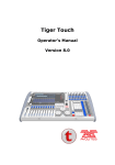 Avolites Tiger Touch Operator`s manual