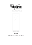 Whirlpool ARC 1800 Instruction manual