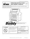 Mr. Heater Portable Buddy MH9B Operating instructions