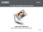 Coby DP151 - 1.5 Digital Photo Keychain Instruction manual