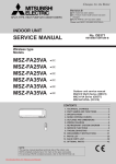 Mitsubishi Electric MSZ-A09YV Service manual