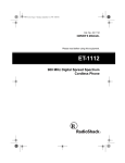 Radio Shack ET-1112 Owner`s manual