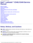 Dell Latitude C640 Service manual