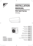 Daikin FTXZ35NV1B Installation manual