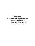 Yamaha SY85 Owner`s manual