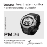 Beurer PM 26 Operating instructions