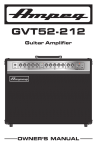 Ampeg GVT52-212 Owner`s manual