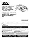 Ryobi P117 Operator`s manual