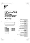 Daikin FTX20JV1B Installation manual
