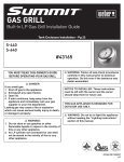 Weber Summit S-640 LP Installation guide