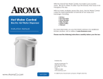 Aroma AAP-325W Instruction manual