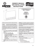 Empire Heating Systems PVS18N-1 Owner`s manual