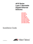 Allied Telesis 48Ts/X Installation guide